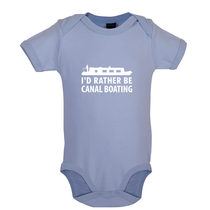 I'd Rather Be Canal Boating Baby T Shirt