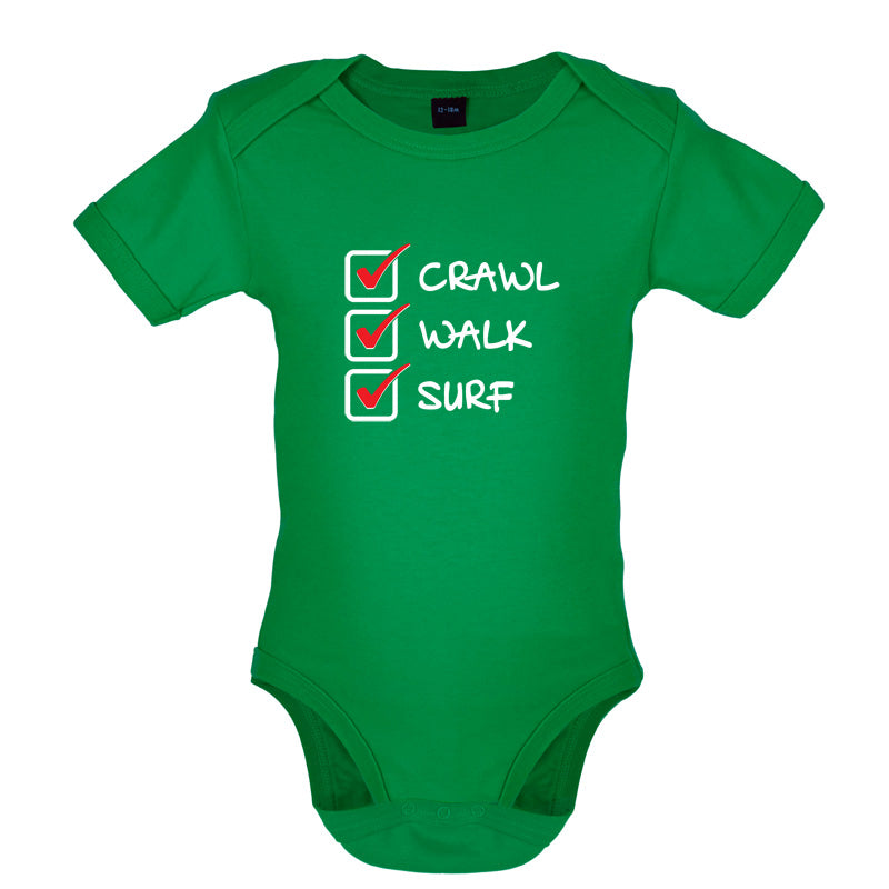 Crawl Walk Surf Baby T Shirt