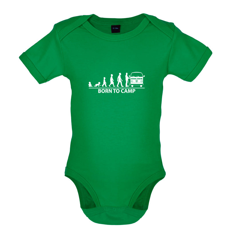 Born To Camp (Bay Window) Baby T Shirt