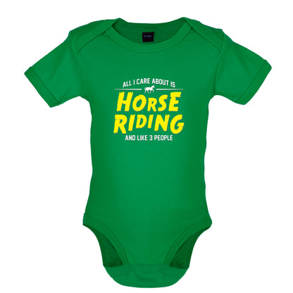 All I Care About Is Horse Riding Baby T Shirt