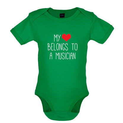 My Heart Belongs To A Musician Baby T Shirt