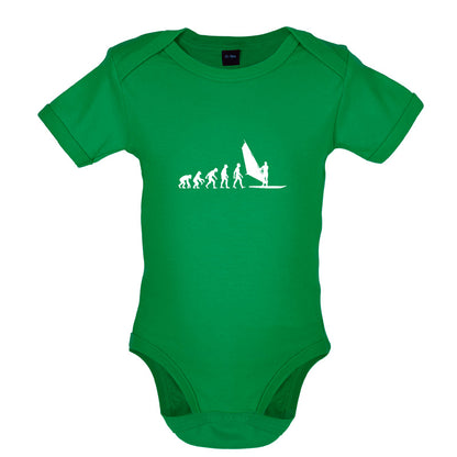 Evolution Of Man WindSurfing Baby T Shirt
