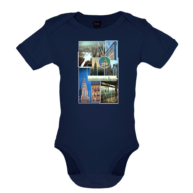 New York City Living Collage Baby T Shirt