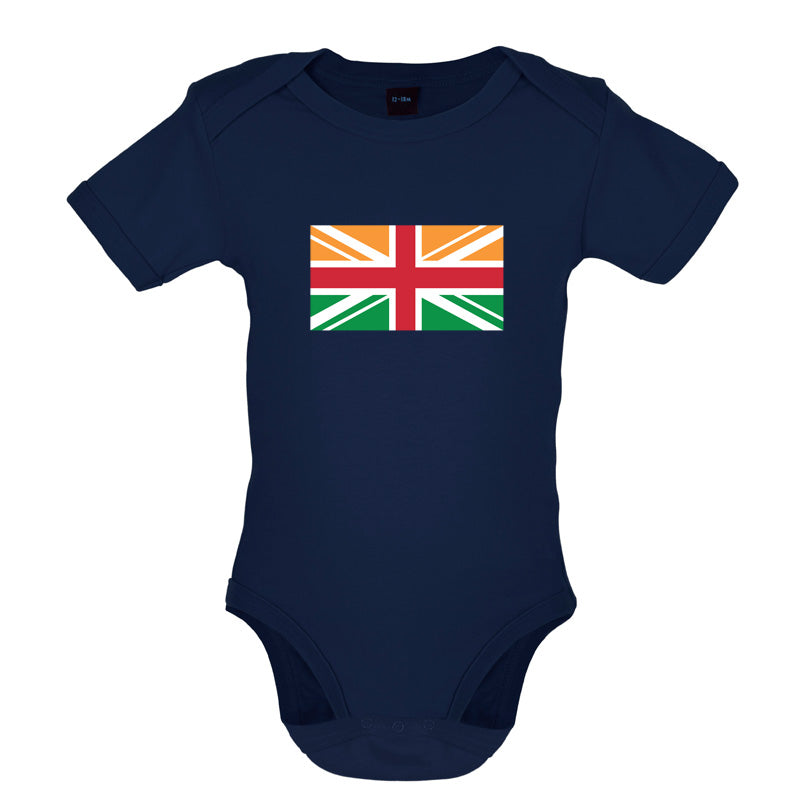 Indian Union Jack Flag Baby T Shirt