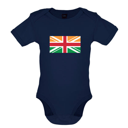 Indian Union Jack Flag Baby T Shirt