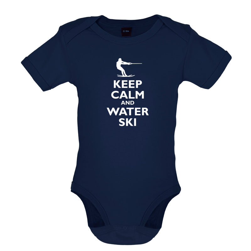 Keep Calm and Water Ski Baby T Shirt