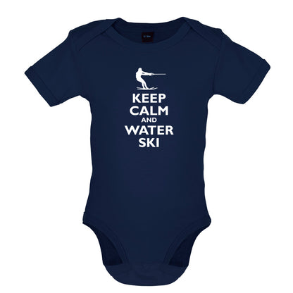 Keep Calm and Water Ski Baby T Shirt