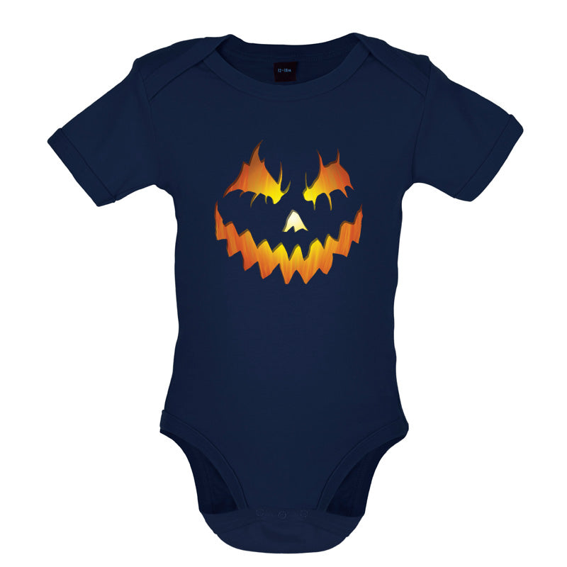 Halloween Pumpkin Face Baby T Shirt