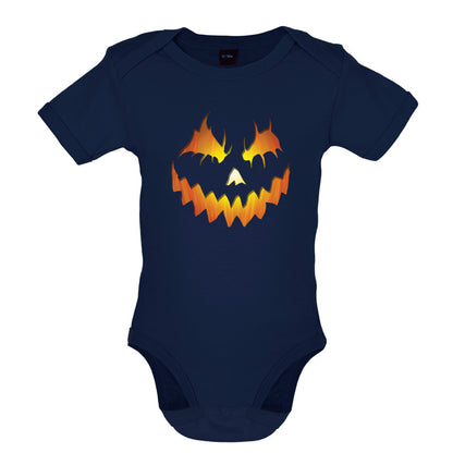 Halloween Pumpkin Face Baby T Shirt