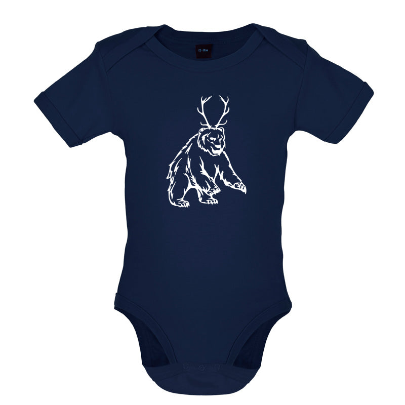 Bear Antlers (Beer) Baby T Shirt