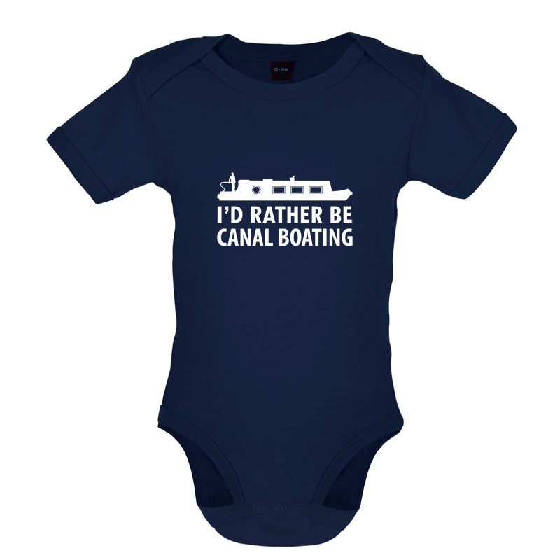 I'd Rather Be Canal Boating Baby T Shirt