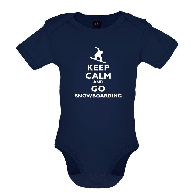 Keep Calm and Go Snowboarding Baby T Shirt