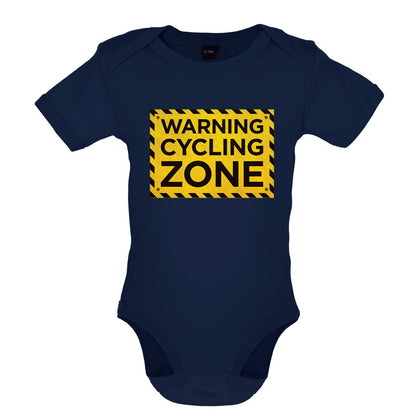 Warning Cycling Zone Baby T Shirt