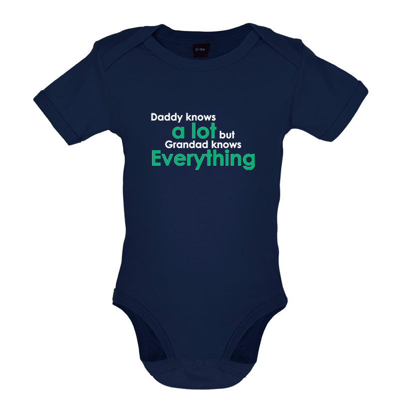 Daddy Knows A Lot Grandad Knows Everything Baby T Shirt