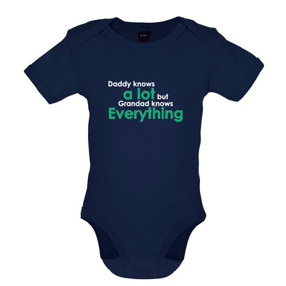 Daddy Knows A Lot Grandad Knows Everything Baby T Shirt
