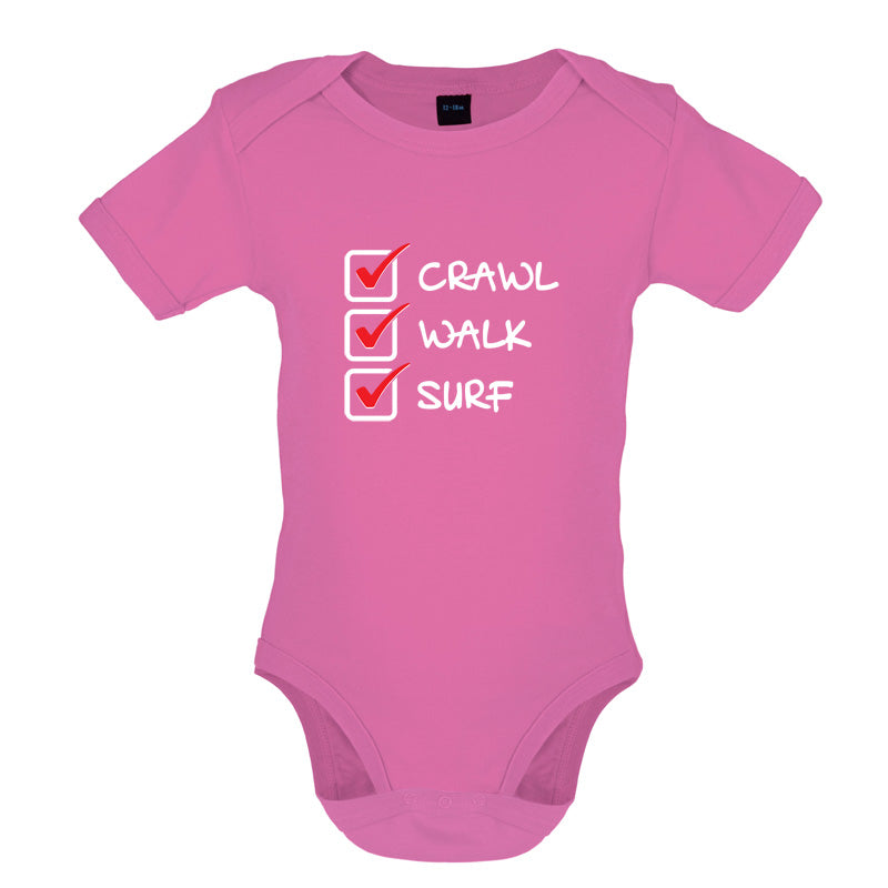 Crawl Walk Surf Baby T Shirt