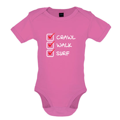 Crawl Walk Surf Baby T Shirt