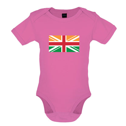 Indian Union Jack Flag Baby T Shirt