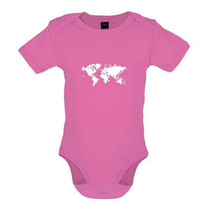 Square World Map Baby T Shirt