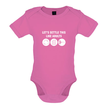 Let's Settle This Like Adults (Rock Paper Scissors) Baby T Shirt