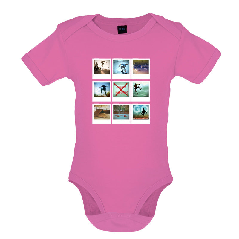 Go Skateboarding Photo Collage Baby T Shirt