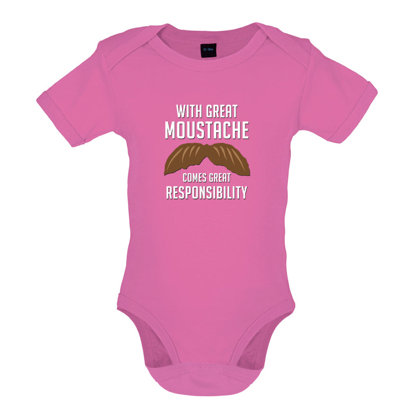 With Great Moustache Baby T Shirt