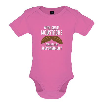 With Great Moustache Baby T Shirt