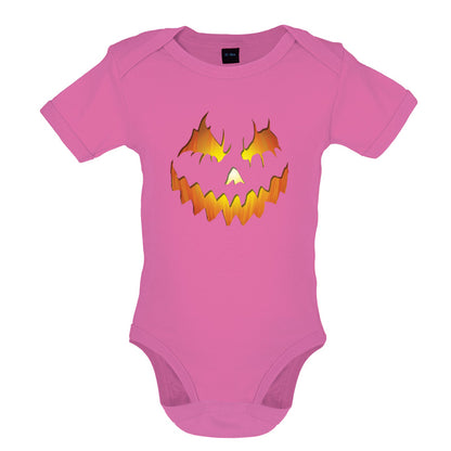 Halloween Pumpkin Face Baby T Shirt