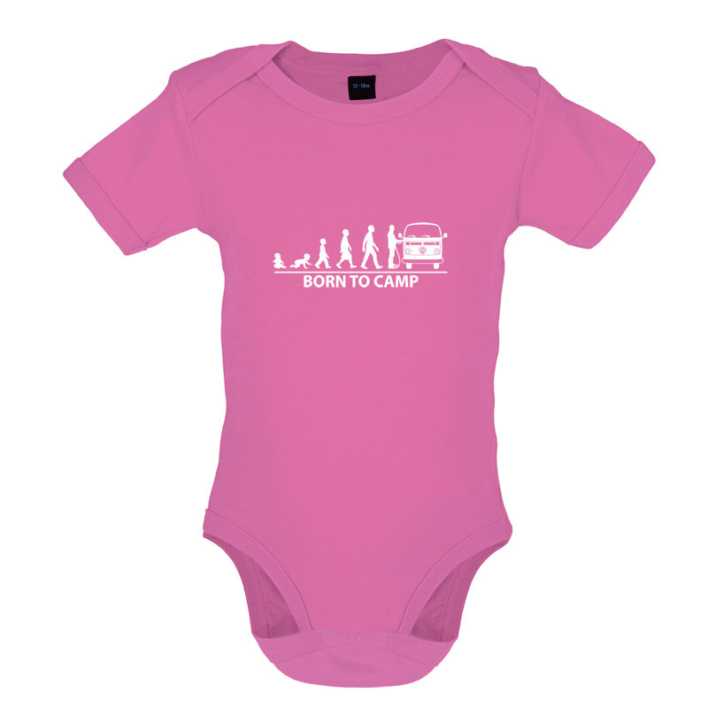 Born To Camp (Bay Window) Baby T Shirt