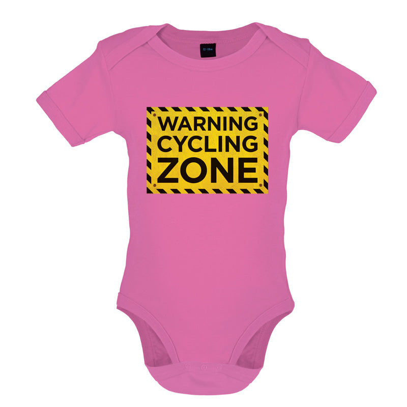 Warning Cycling Zone Baby T Shirt