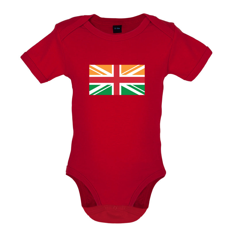Indian Union Jack Flag Baby T Shirt