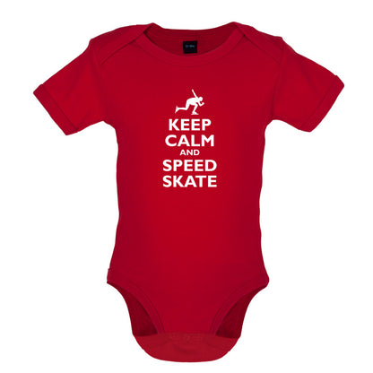 Keep Calm and Speed Skate Baby T Shirt