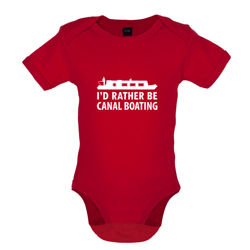 I'd Rather Be Canal Boating Baby T Shirt