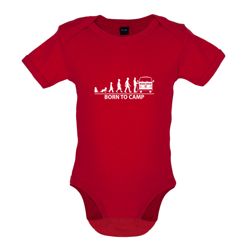 Born To Camp (Bay Window) Baby T Shirt