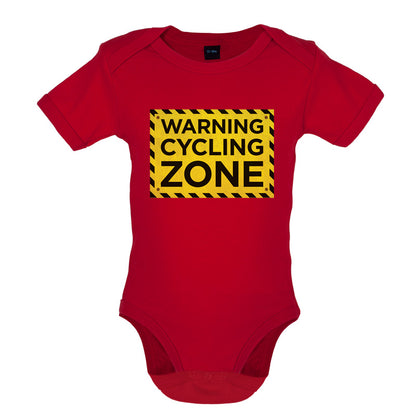Warning Cycling Zone Baby T Shirt