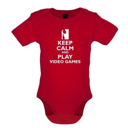 Keep Calm and Play Video Games Baby T Shirt