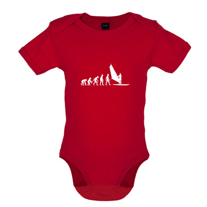 Evolution Of Man WindSurfing Baby T Shirt