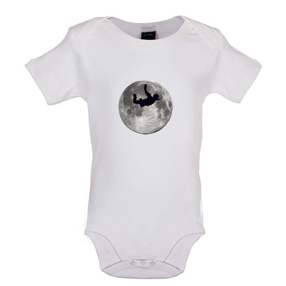 Sky Diving Moon Baby T Shirt