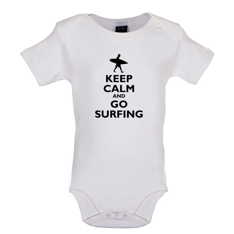 Keep Calm and Go Surfing Baby T Shirt