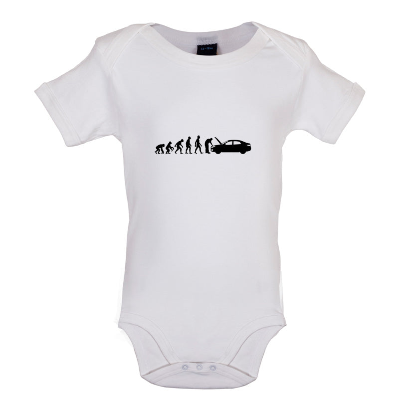 Evolution Of Man Car Mechanic Baby T Shirt