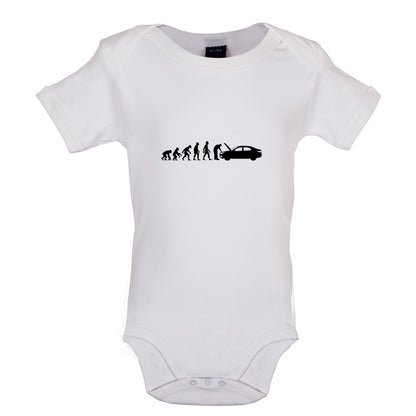 Evolution Of Man Car Mechanic Baby T Shirt