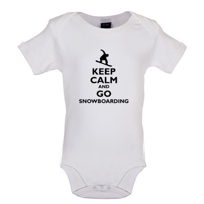Keep Calm and Go Snowboarding Baby T Shirt
