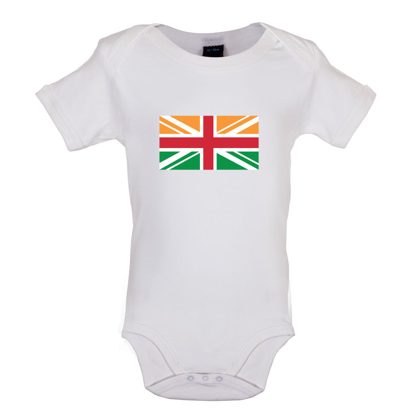 Indian Union Jack Flag Baby T Shirt