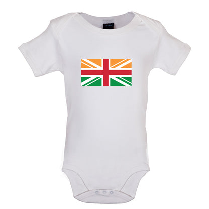Indian Union Jack Flag Baby T Shirt