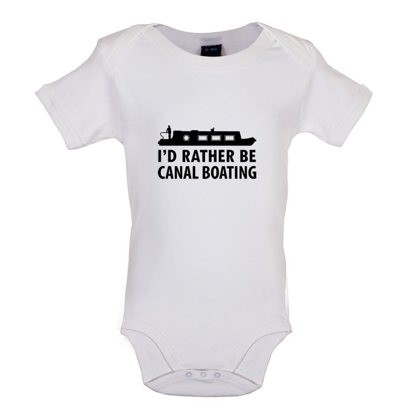 I'd Rather Be Canal Boating Baby T Shirt