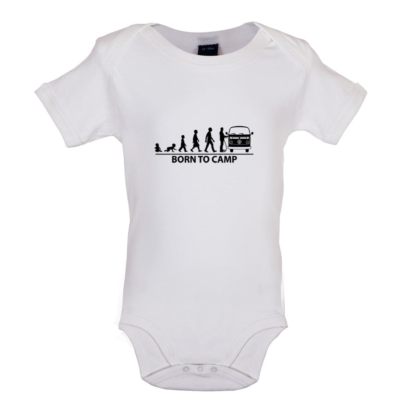 Born To Camp (Bay Window) Baby T Shirt