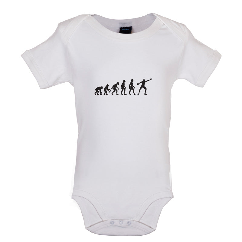 Evolution Of Man Discus Baby T Shirt