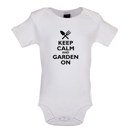 Keep Calm And Garden On Baby T Shirt
