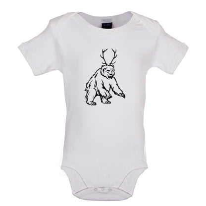 Bear Antlers (Beer) Baby T Shirt