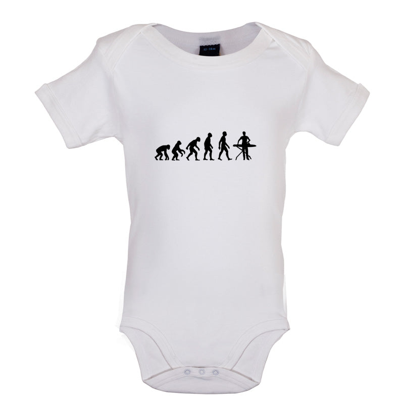 Evolution Of Man Ironing Baby T Shirt